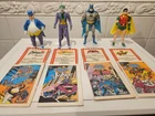 Batman,Robin, Joker, Penguin Vintage DC Super Powers Kenner 80's W/mini-comics