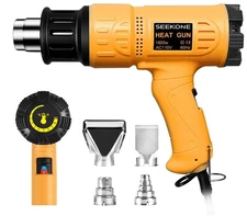 Heat Gun 1800W 122℉-1202℉ with 4 Nozzles for Paint Removal Shrinking PVC
