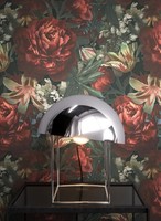 Newroom Vliestapete Rot Blumen Rosen Floral Romantisch Wohnzimmer Schlafzimmer
