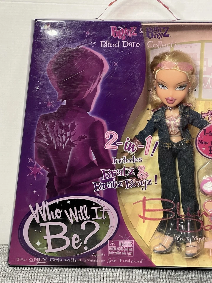 *MUY RARO* MGA 2004 1ª ED Bratz & Bratz Boyz Ciego/Fecha Secreta Muñeca Cloe NRFB Foto 4 de 4