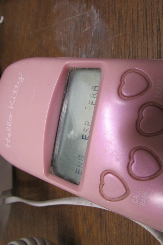 HELLO KITTY ANGEL HK210 Telephone Pink Landline Phone Caller Untested VTG - Image 4 of 4