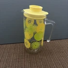 Vintage Pyrex Glass Juice Pitcher With Lemon & Lime Slices With Lid Excellent!