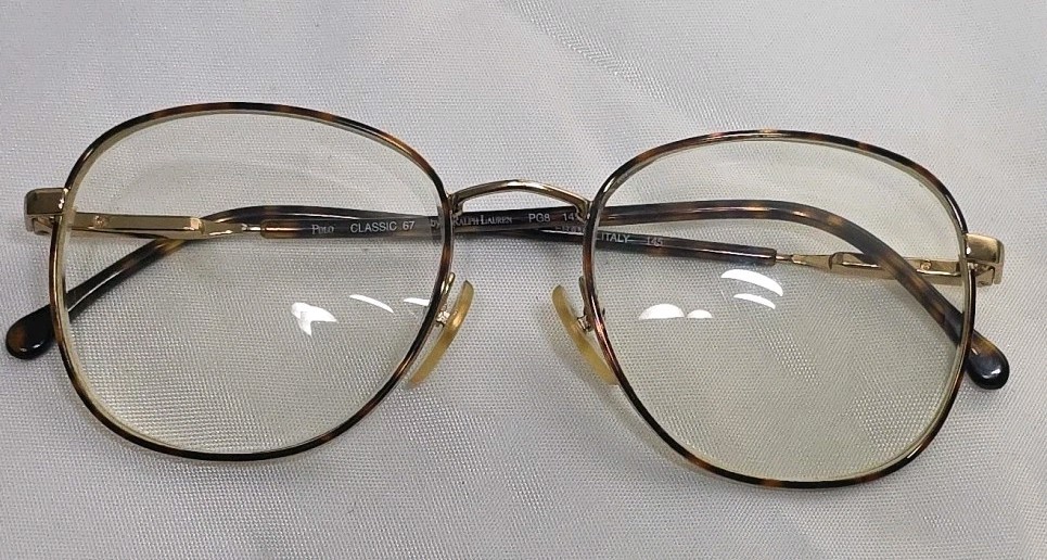 ​Vintage Polo Ralph Lauren Classic 67 Eyeglasses Gold Wire Etched Filigree Frame