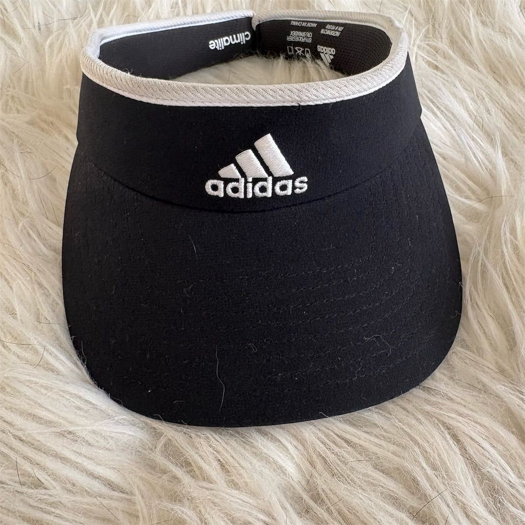 Adidas Women's Black Climalite Aeroready Visor Hat Adjustable Strap