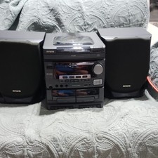 Aiwa NSX-V3000 Compact Shelf Stereo 3-Disc CD AM/FM Cassette Karaoke AUX