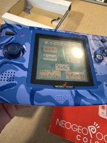 NEO GEO POCKET SNK CONSOLE COLOR AQUA BLUE BOX CIB - Tested And Working