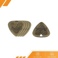 5Pack Guitar Picks 2mm Thickness Metal Bronze for Guitar Musical Instrument