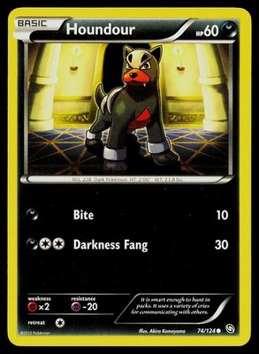 Pokemon Karte Houndour 74/124 Dragons Exalted Common