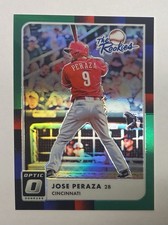 2016 Panini Donruss Optic The Rookies Jose Peraza Green Emerald #/5 Cincinnati