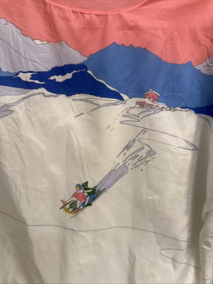 Sudadera De Colección Adidas Trineo Esquí Invierno Montaña Estampado Cuello Redondo Talla XL Foto 2 de 4