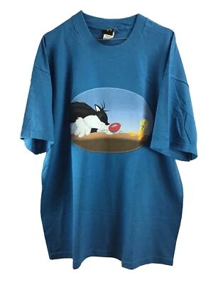Herren T-Shirt Looney Tunes,Tweety und Sylvester L Türkis kurzarm - Bild 1 von 4