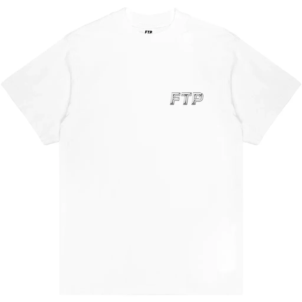 FTP Chrome Logo Tee, White, Size Medium (M), Brand New In Hand