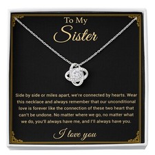 To My Sister Necklace, Brother to Sister, Birthday gift For Sister from Brother