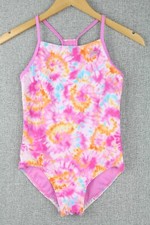 Speedo Youth Girls 1-piece Swimsuit Size L 12/14 , XL 16 , Pink Tie dye UPF 50 