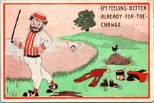 Vintage Humor PPC - "I'm feeling better already for the change" - F11142