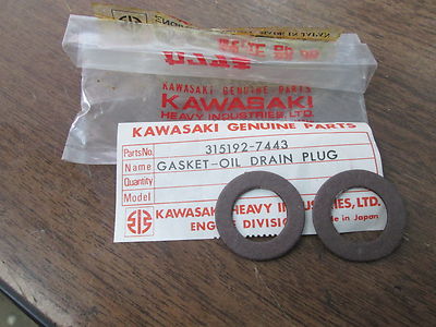 NOS Kawasaki Oil Drain Plug Gaskets 1970 MB1A Coyote 315192-7443