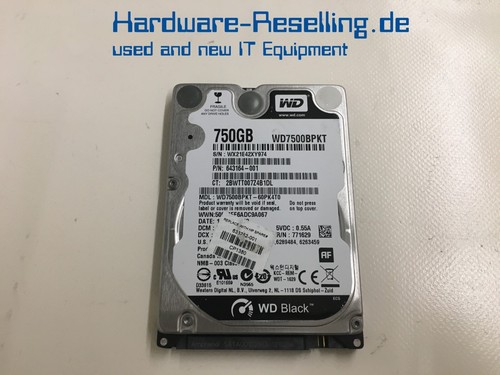 WDC Scorpio Black SATA 750GB 7200RPM 3Gb/s 16MB WD7500BPKT-60PK4T0 643164-001