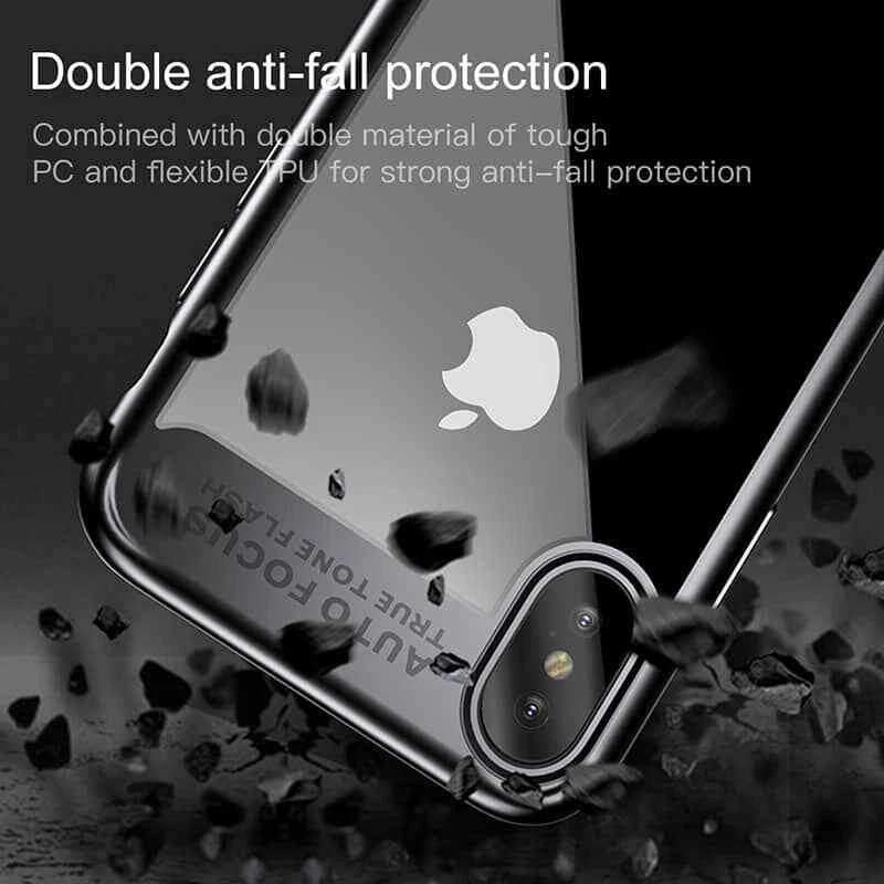 Funda BASEUS SUTHIN iPhone X Transparente ENFOQUE AUTOMÁTICO TONO VERDADERO FLASH Cubierta Premium Foto 2 de 4