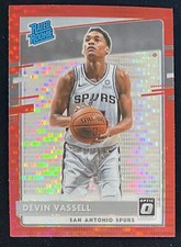 2020-21 Panini Optic Devin Vassell RC Red Pulsar Prizm #161 Rated Rookie Card. rookie card picture