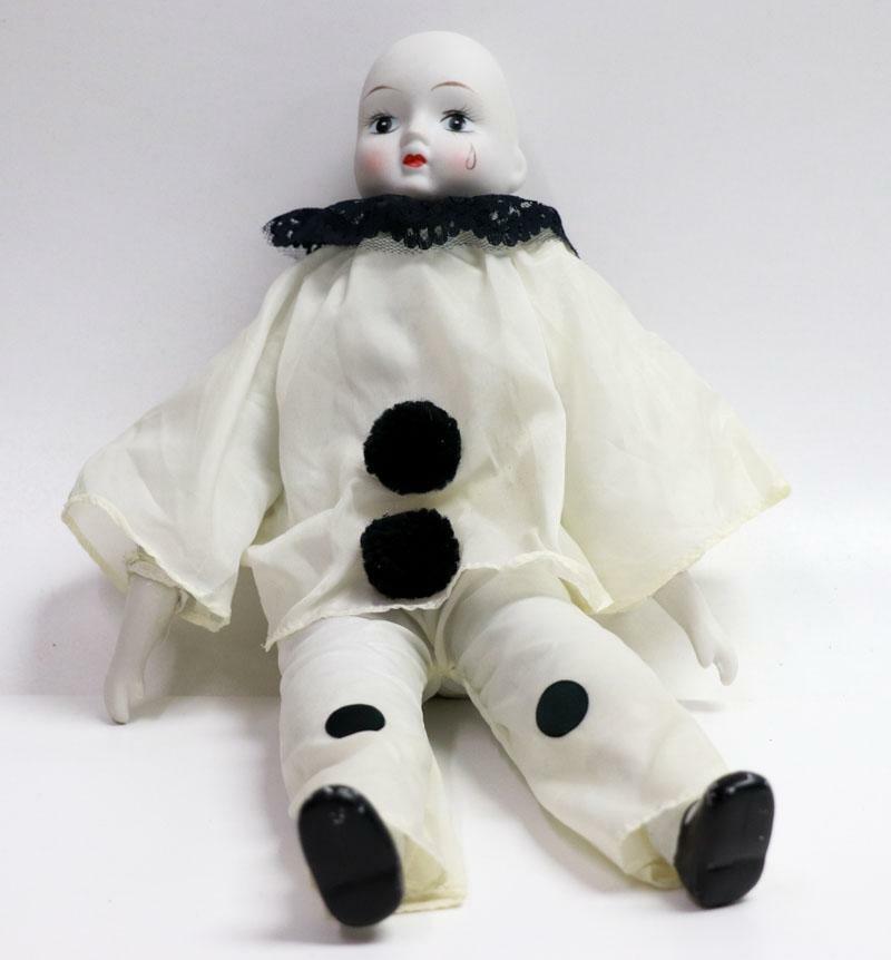 Vintage 80´s DUMMY PUPPET PIERROT Toy Doll porcelain 14