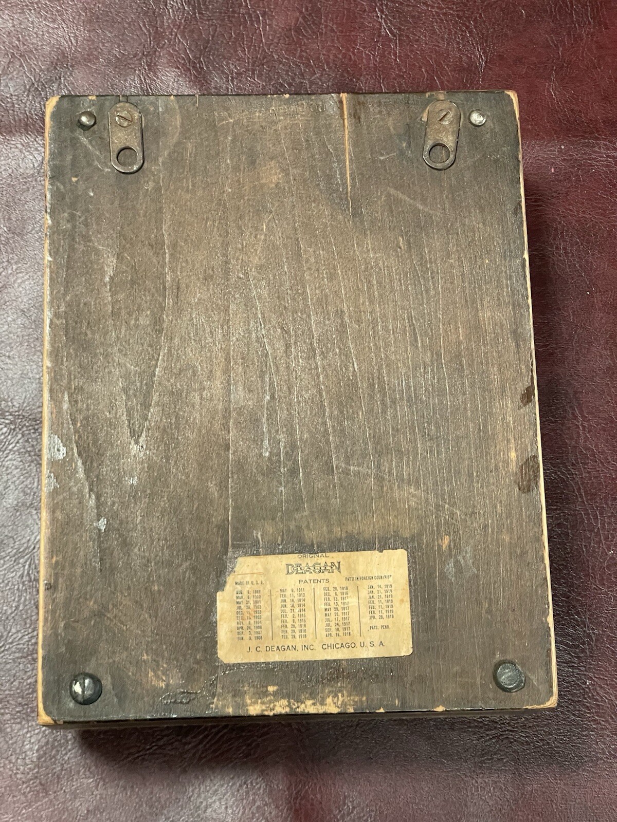 Antique 1919 Deagan Xylophone Mallet 300 4 Chime Bell Dinner Railroad Dining Car