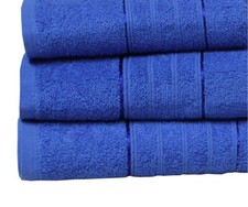 Egyptian Hand Towel Designer Cotton Luxury Soft Fluffy Plush Towels Blue