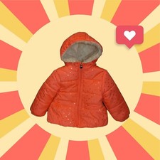 OSHKOSH B'GOSH Toddler Girl Pink Polka Dot Hooded Puffer Coat Jacket 24 Months