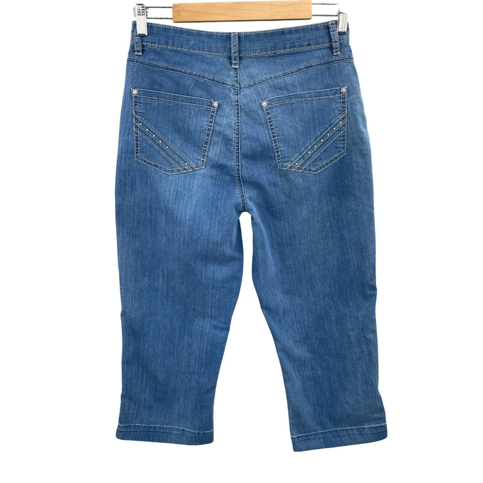 FDJ French Dressing Suzanne Capris Woman 4 Blue Denim Cropped Hi Rise Versatile - Image 2 of 4