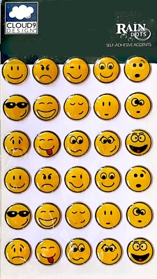 Cloud 9, Smiley Face Stickers, Dimensional Stickers, Emojis, Happy Face, Silly