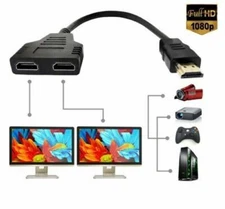 4K HDMI Cable Splitter Adapter 2.0 Converter 1 In 2 Out 1 Male to 2 Female UHD
