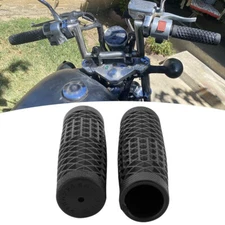 25mm 1" Motorcycle Soft Rubber Hand Grips Handlebar For Harley XL Honda Yamaha