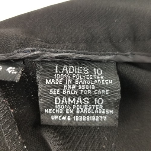 George Women's Skirt Size 10 Black Modest Career Wear Side Zip Poly - Picture 4 of 4