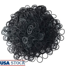1200 Pcs Mini Black Rubber Hair Bands Kids Braids Ponytails Hairstyles New