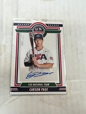 Carson Page 2022 Panini USA Stars & Stripes Auto #15US-CP #277/499 NrMt