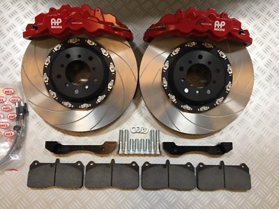 Audi RS3 RS4 390mm Bremssatz vorne mit rot AP Racing Radi Cal 6 Topfbremssättel 