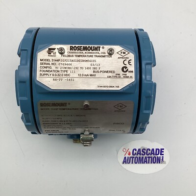 ROSEMOUNT 3144P TEMPERATURE TRANSMITTER 3144P D1F2I8AD01B4M8G1U1