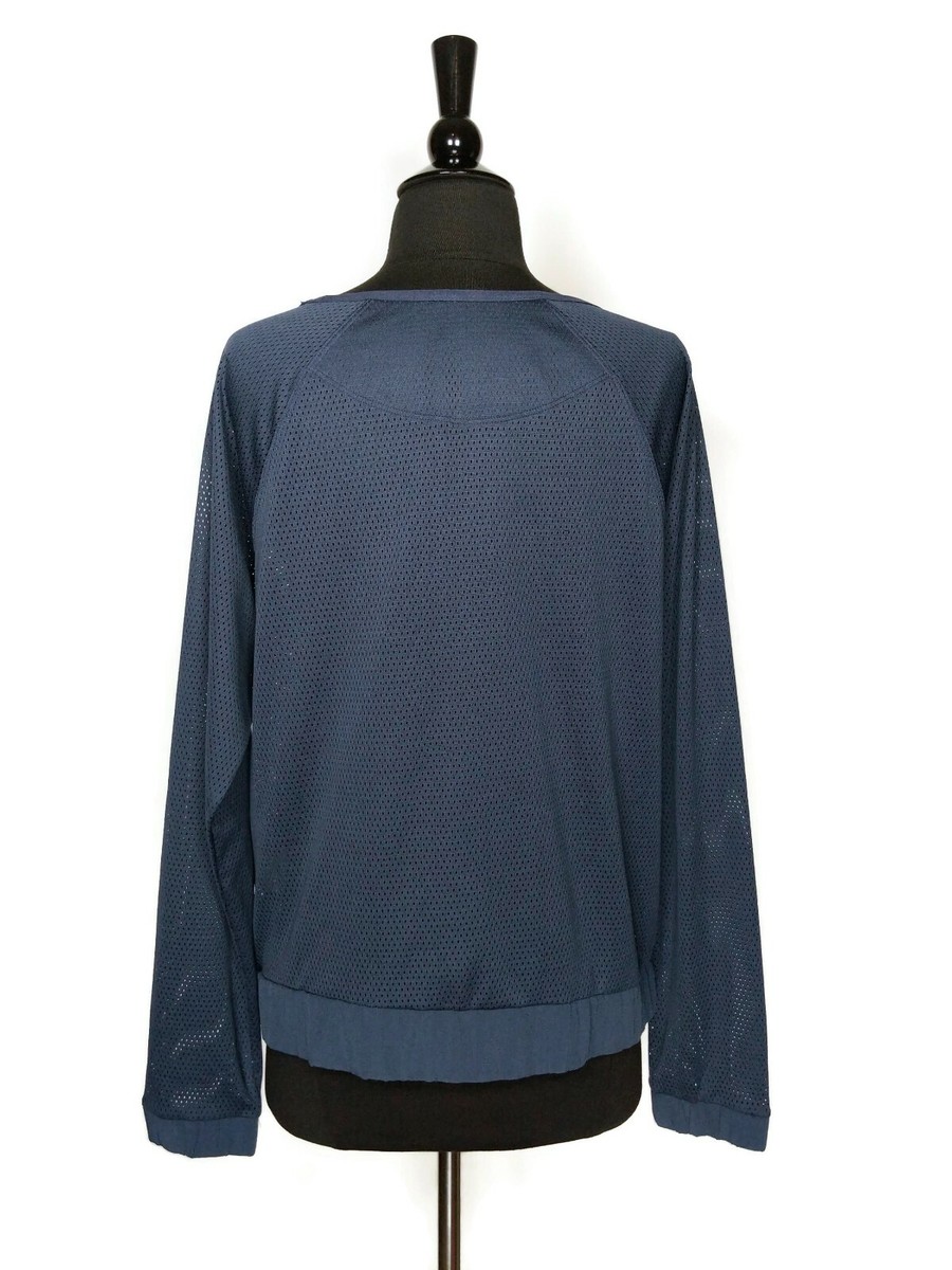Champion Authentic Athleticwear Blue Mesh Long Sleeve Front Pocket