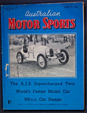 Australian Motor Sports 1947 Jun AJS Twin Indian Sunbeam Austin 7 McCoy Cisitali