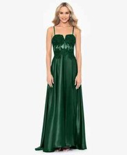Blondie Nites Juniors Lace Corset Gown Color Hunter Size 11 Style 4704BN $279