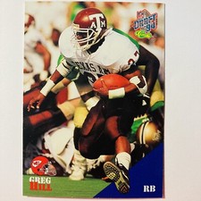 1994 Classic Gold Kansas City Chiefs Football Card RC #83 Greg Hill Rookie tc1. rookie card picture