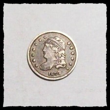 1836 CAPPED BUST HALF DIME Original w/ Light Scratches Choice VF #27D29