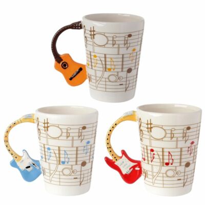 OFFIZIELLE TED SMITH KERAMIK NOTEN GITARRENGRIFF BECHER KAFFEETASSE NEU IM KARTON