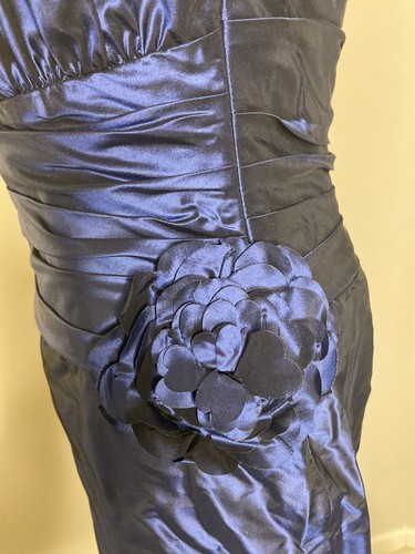 Catherine Regehr Silk Blue Strapless Prom Gown Mermaid Bottom Sz M - Picture 9 of 16