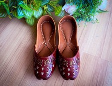 Handmade Leather Punjabi Jutti for Women with crafted embroidery  embellishment