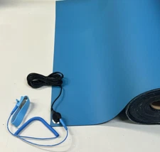 ESD Anti Static Grounding Mat with Wrist Strap & Ground Cord , 2' Wide x 5' Long