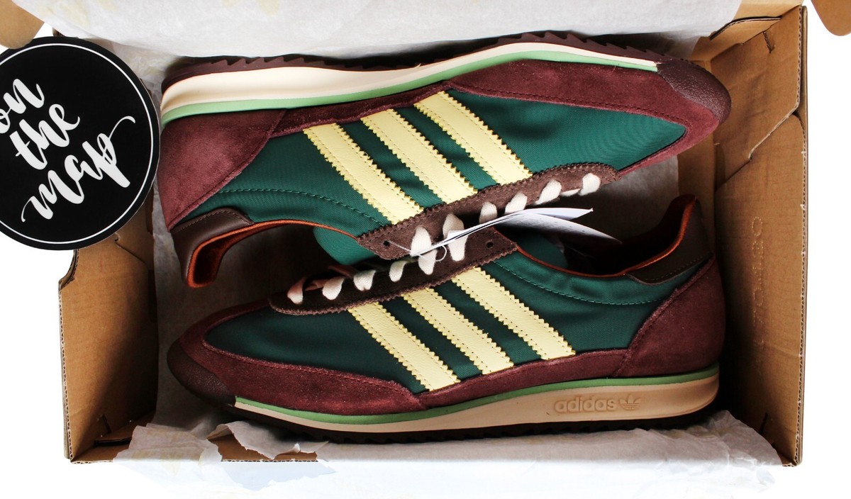 Adidas SL72 x Wales Bonner Hemp Green Maroon UK 5 7 8 9 10 11 12