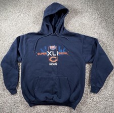 Vintage Mens Medium Heavyweight Chicago Bears Football Super Bowl XLI Hoodie
