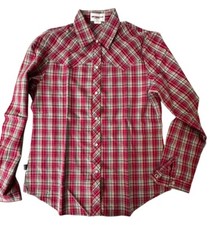 LEVIS Vintage Pearl Snap Cowgirl Shirt Western Rodeo Line Dance Junior Cotton