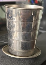 Vintage Collapsible (telescoping) Travel Cup (likely 1950’s), Made In USA