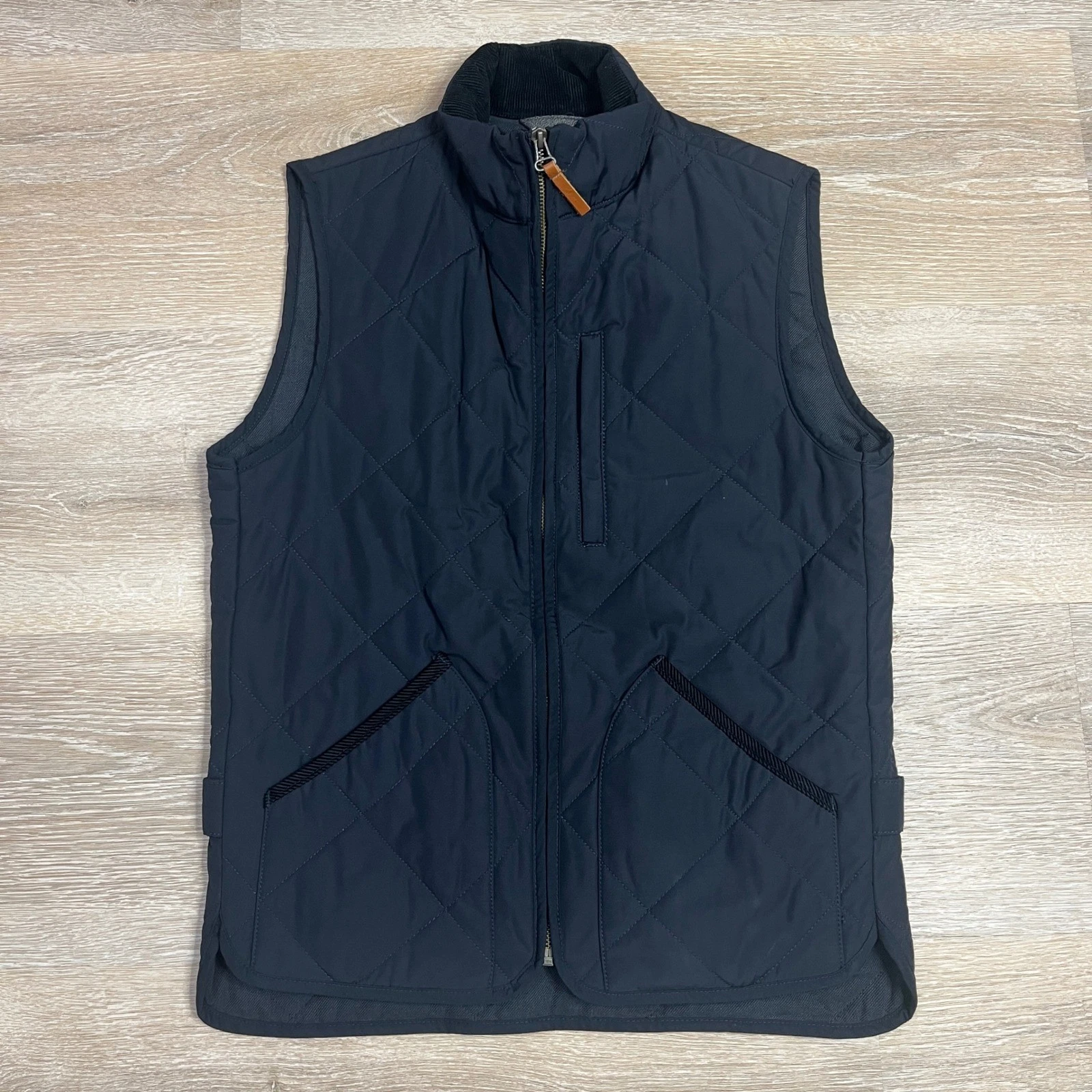 J Crew Sussex Quilted Vest Black Mens XS Outerwear Contract NX631
